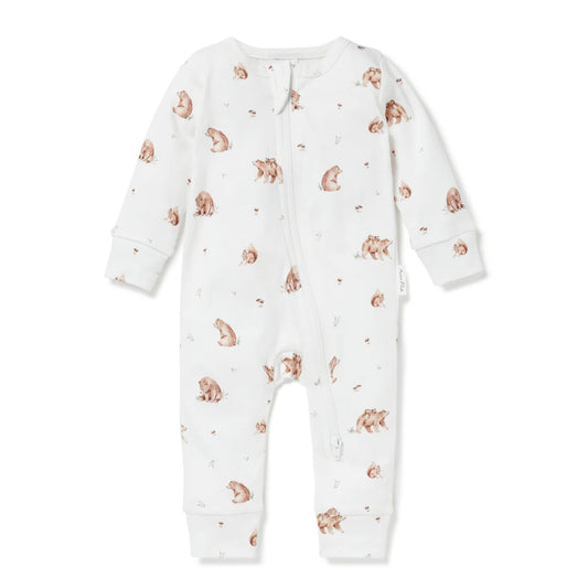 ASTER & OAK - Little Bear Zip Romper