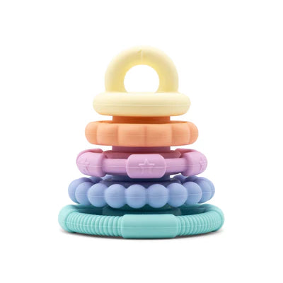 JELLYSTONE RAINBOW STACKER AND TEETHER TOY - Pastel