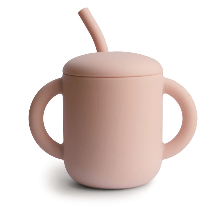 MUSHIE - Silicone Training Cup + Straw