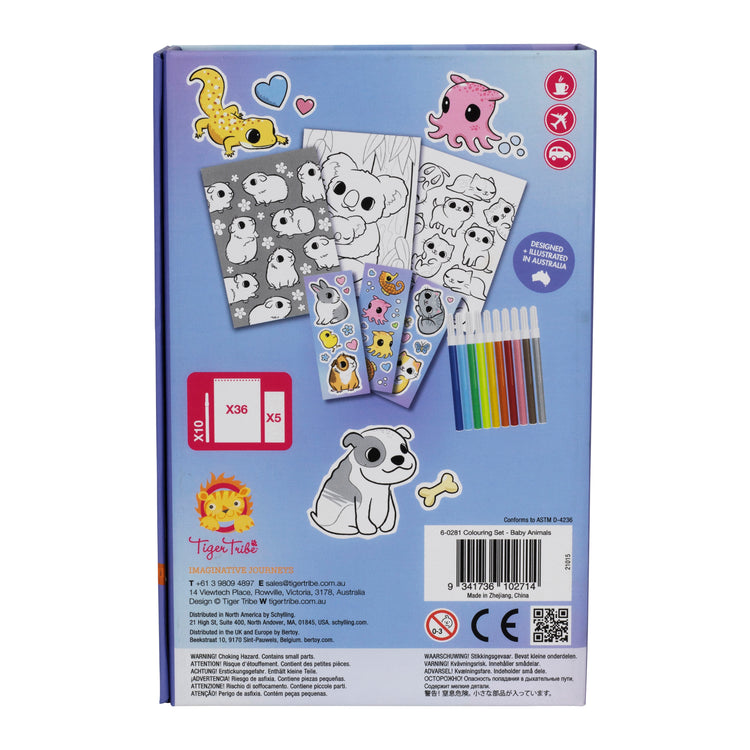 TIGER TRIBE - Colouring Set - Baby Animals